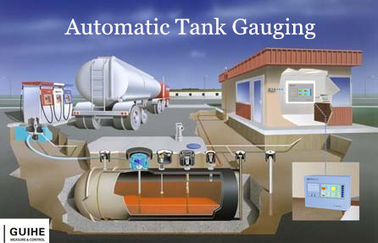 De opslagtanks die van de benzinestationbrandstof van de Diesel Maat niveau de Automatische Tank controleren